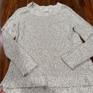 LOFT Light Gray Textured Sweater